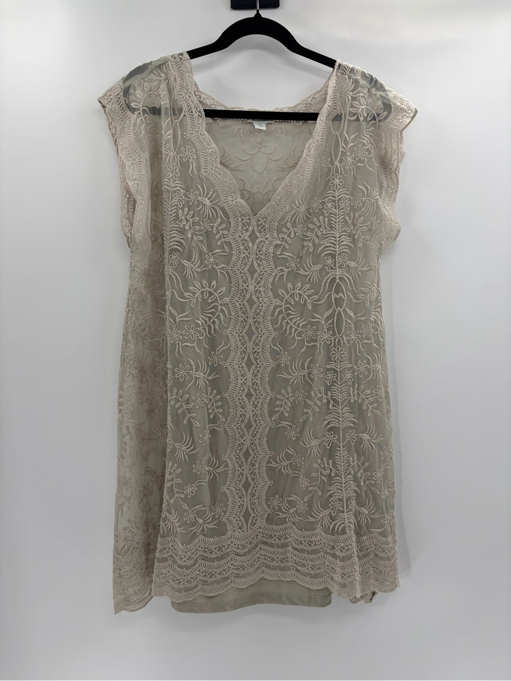 Sundance Ivory Lace Sleeveless Dress Cottagecore Boho Romantic medium petite MP